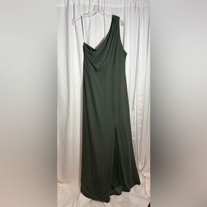 NWT BIRDIE GREY Kira One Shoulder Olive Green Dress Sz XXL